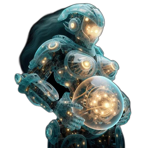 robot, creature, jewelry, dress transparent PNG cut-out