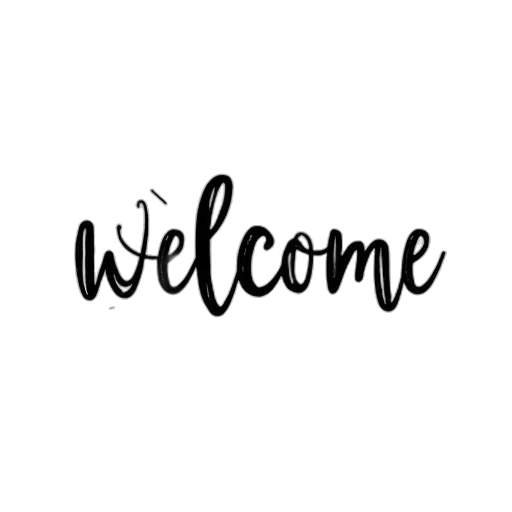 word, welcome, doodle, style transparent PNG cut-out