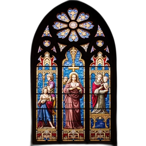 pixel art, photo, stain, glass transparent PNG cut-out