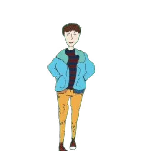 jacket, staff, creature, cartoon transparent PNG cut-out