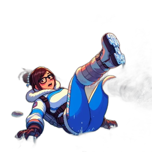 robot, staff, concept art, comic book art transparent PNG cut-out