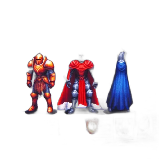 concept art, pixel art, 3d render, comic book art transparent PNG cut-out