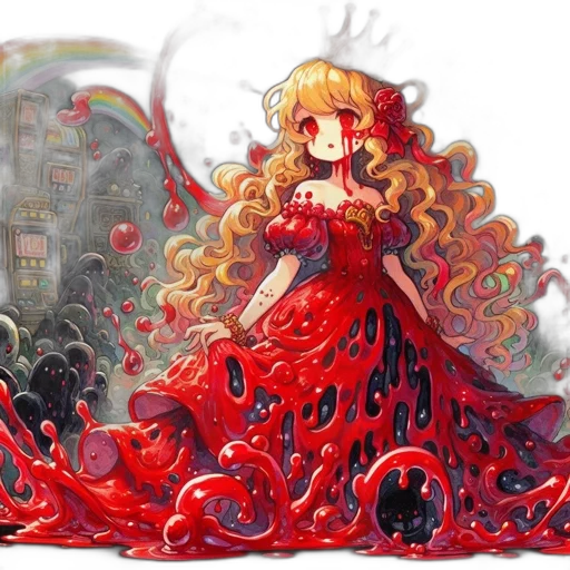 dress, crown, concept art, fantasy art transparent PNG cut-out