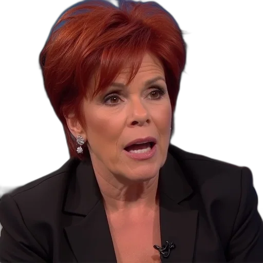 face, sharon, osbourne, looks transparent PNG cut-out