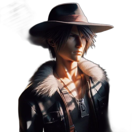 hat, jacket, face, weapon transparent PNG cut-out