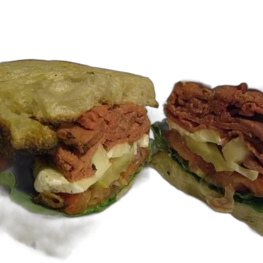 food, 3d render, sandwich, roast transparent PNG cut-out