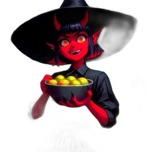 food, hat, staff, creature transparent PNG cut-out