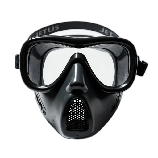 mask, close-up, image, black transparent PNG cut-out