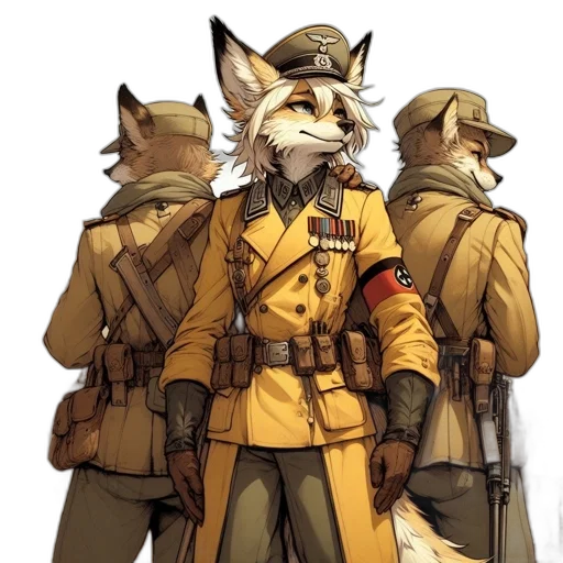 staff, jacket, animal, weapon transparent PNG cut-out