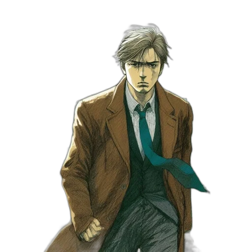 jacket, staff, concept art, comic book art transparent PNG cut-out