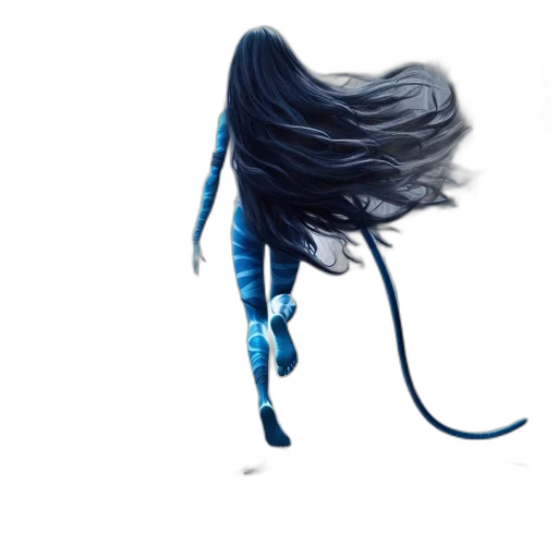 hair, staff, creature, mask transparent PNG cut-out