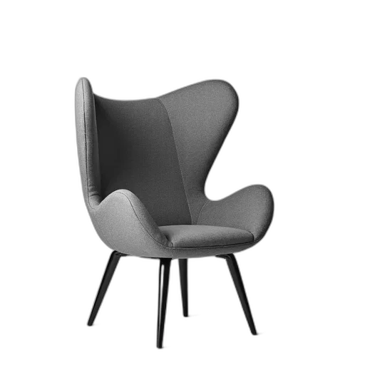 furniture, 3d render, monochrome, grey transparent PNG cut-out