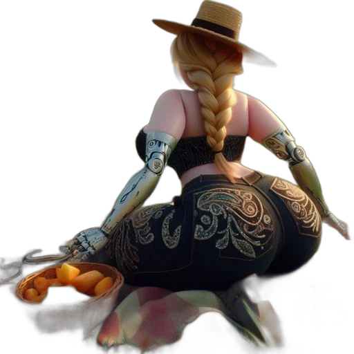 weapon, hat, staff, dress transparent PNG cut-out