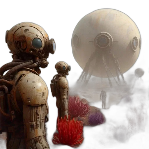 robot, creature, concept art, fantasy art transparent PNG cut-out