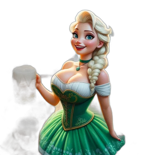 dress, staff, fantasy art, concept art transparent PNG cut-out