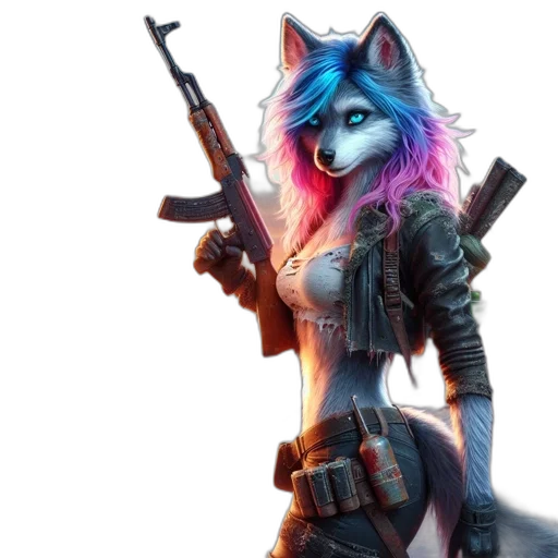 weapon, animal, staff, jacket transparent PNG cut-out