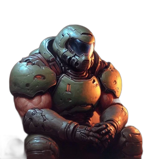 robot, creature, face, weapon transparent PNG cut-out