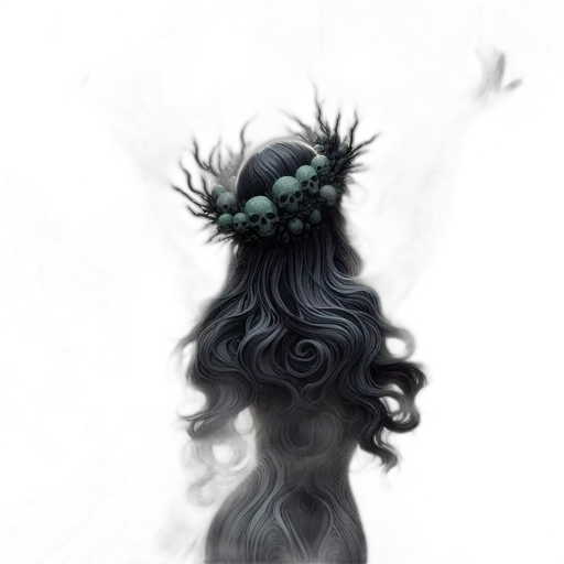 crown, hair, dress, mask transparent PNG cut-out