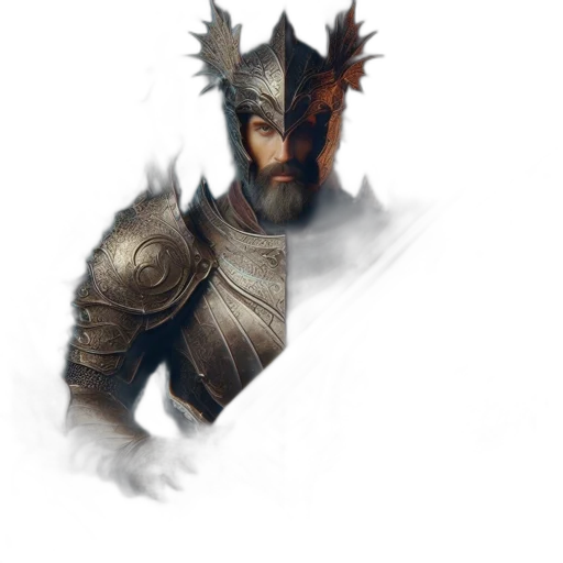 dragon, mask, face, sword transparent PNG cut-out
