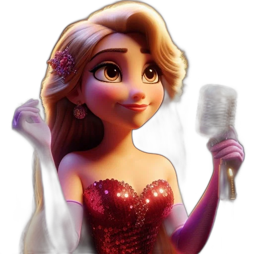 dress, crown, cartoon, 3d render transparent PNG cut-out