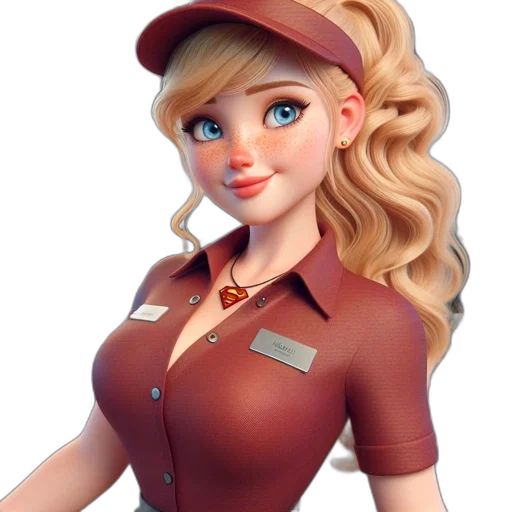 staff, hat, dress, face transparent PNG cut-out