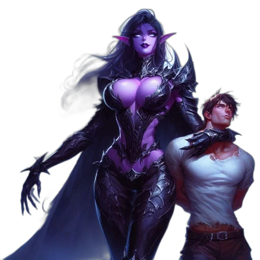 concept art, fantasy art, comic book art, cyberpunk transparent PNG cut-out