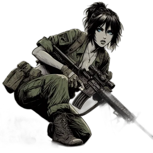 weapon, comic book art, concept art, cyberpunk transparent PNG cut-out