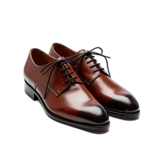 shoes, photorealistic, pair, brown transparent PNG cut-out