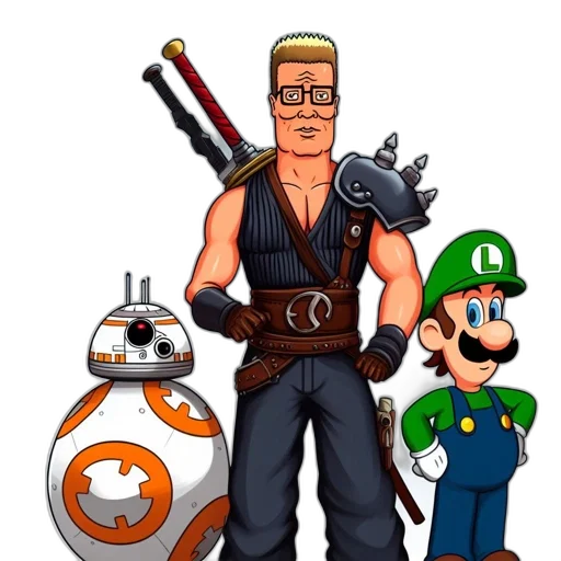 pixel art, cartoon, comic book art, concept art transparent PNG cut-out