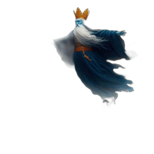 crown, dress, dragon, staff transparent PNG cut-out