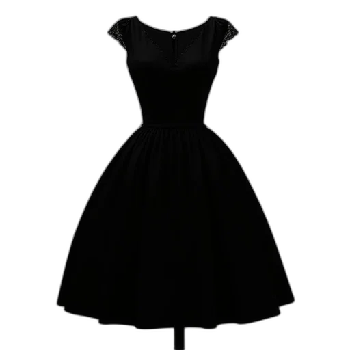 dress, 3d render, dark, monochrome transparent PNG cut-out