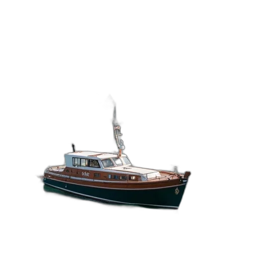 3d render, photorealistic, concept art, boat transparent PNG cut-out