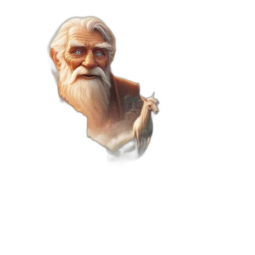 face, staff, creature, hair transparent PNG cut-out