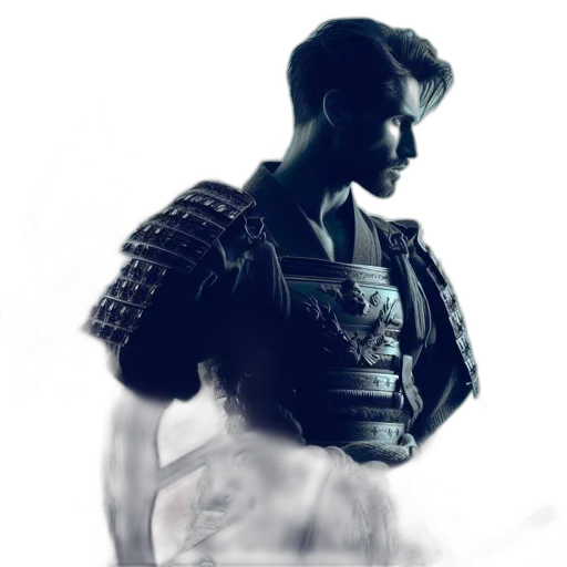 robot, jacket, weapon, sword transparent PNG cut-out
