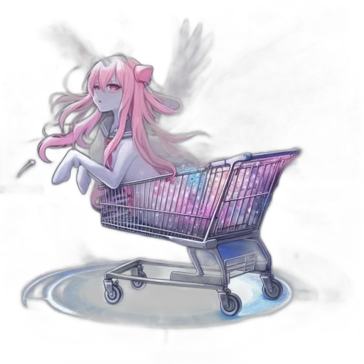weapon, creature, concept art, vaporwave transparent PNG cut-out