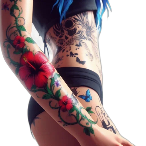 dress, flower, jewelry, photorealistic transparent PNG cut-out