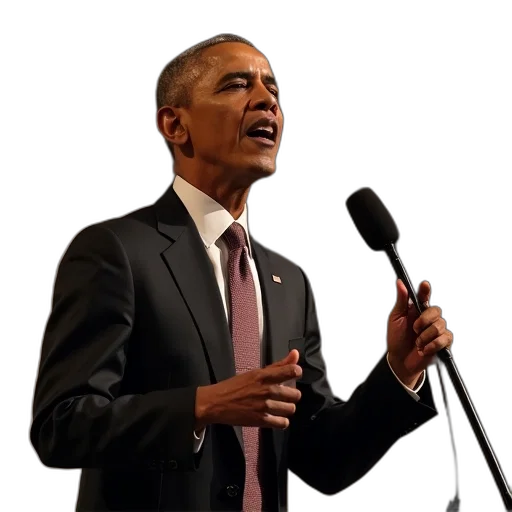 staff, face, photorealistic, obama transparent PNG cut-out