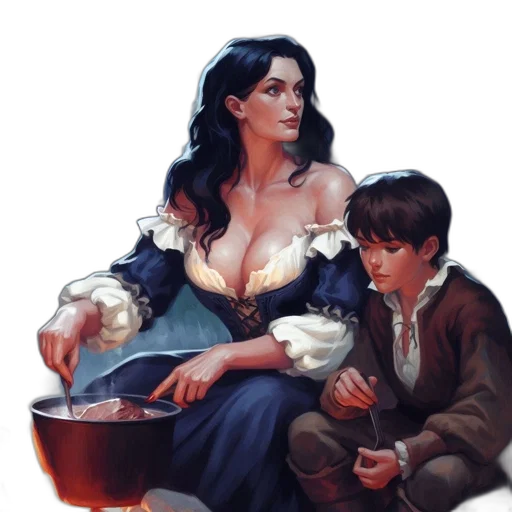 fantasy art, concept art, comic book art, oil painting transparent PNG cut-out