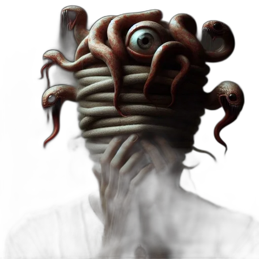 mask, creature, face, hair transparent PNG cut-out