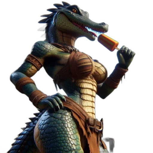 dragon, animal, creature, staff transparent PNG cut-out