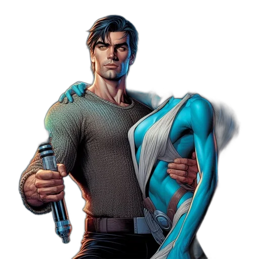 staff, comic book art, concept art, 3d render transparent PNG cut-out