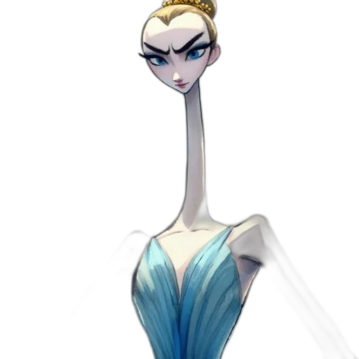 dress, staff, crown, concept art transparent PNG cut-out