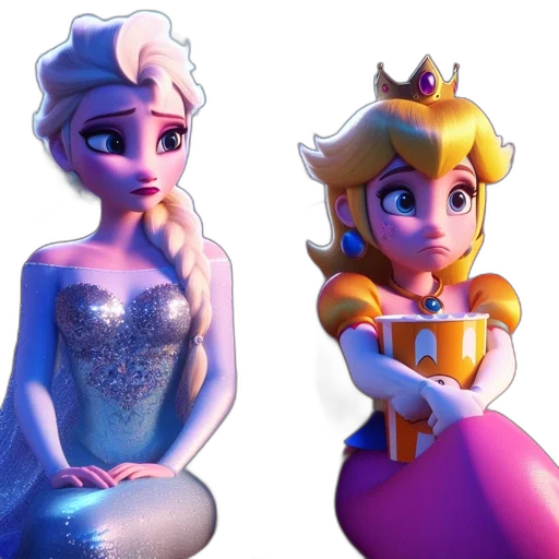 crown, dress, 3d render, concept art transparent PNG cut-out
