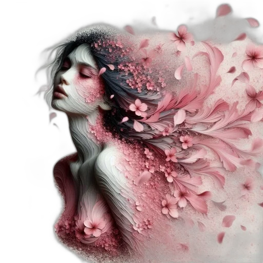 flower, face, mask, dress transparent PNG cut-out