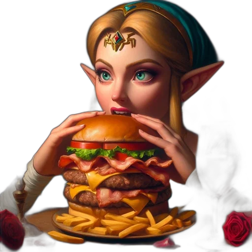 food, face, crown, fantasy art transparent PNG cut-out