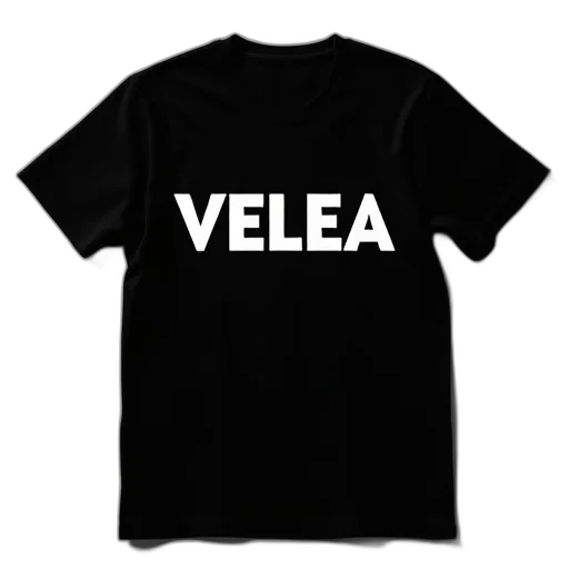 black, t-shirt, word, veelea transparent PNG cut-out