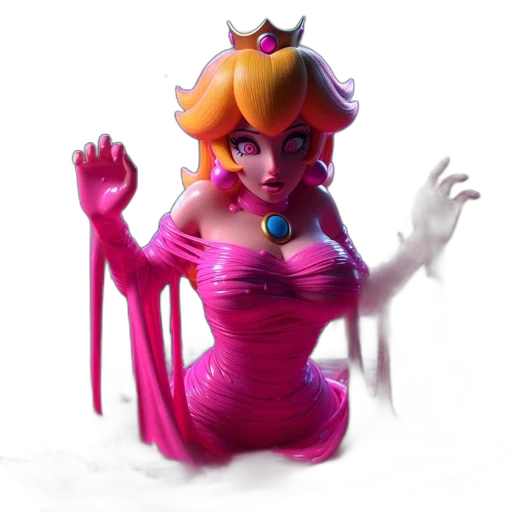 crown, dress, creature, 3d render transparent PNG cut-out