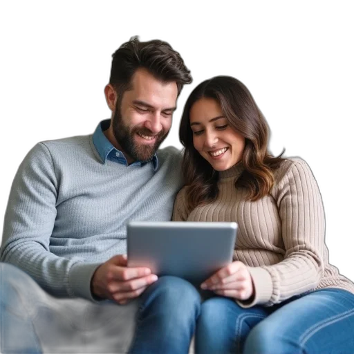 furniture, man, woman, sitting transparent PNG cut-out