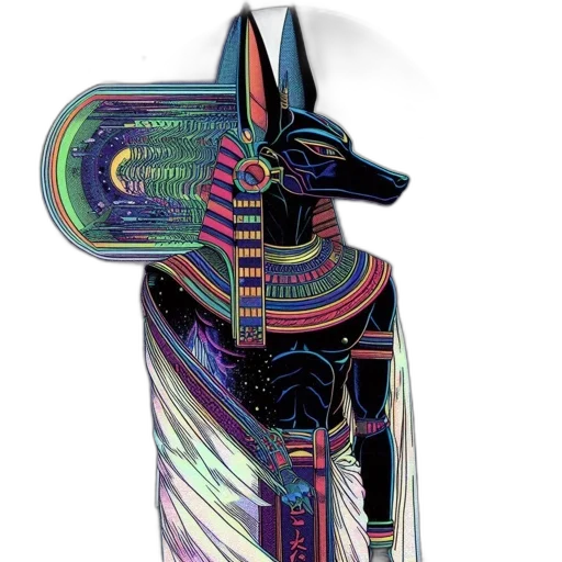 mask, animal, vaporwave, cyberpunk transparent PNG cut-out
