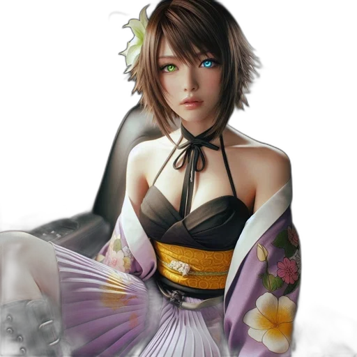 dress, flower, fantasy art, photorealistic transparent PNG cut-out